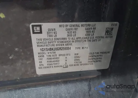 2016 Cadillac Escalade Luxury Collection from USA, damaged, VIN 1GYS4BKJ0GR259084